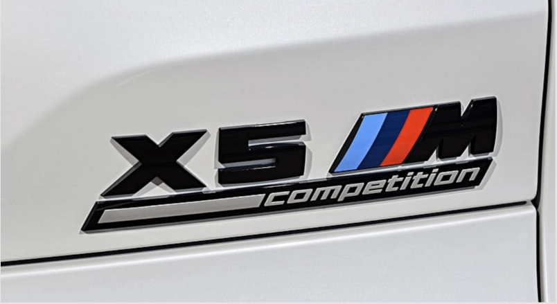 Gloss black X5M competition rear trunk logo emblem for BMW X5 X5M
