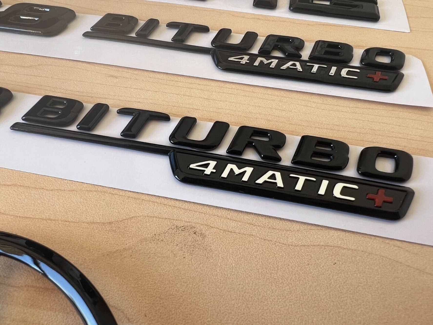 Gloss black gle63S amg v8 biturbo 4matic+ star trunk emblem badge V167 series 19-23