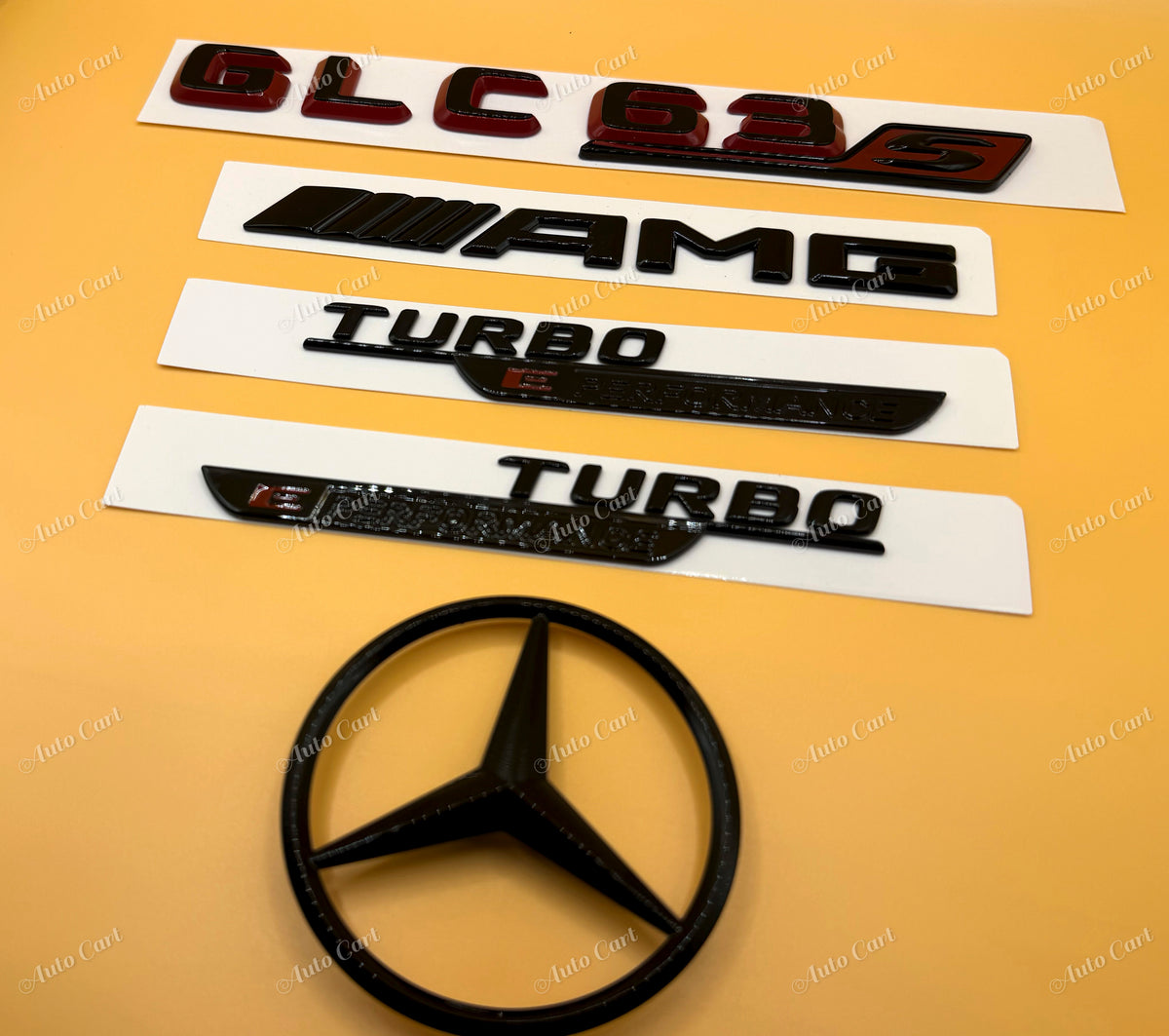 Gloss black GLC63S AMG Turbo Eperformance trunk emblem fender badge X254 2023-2026