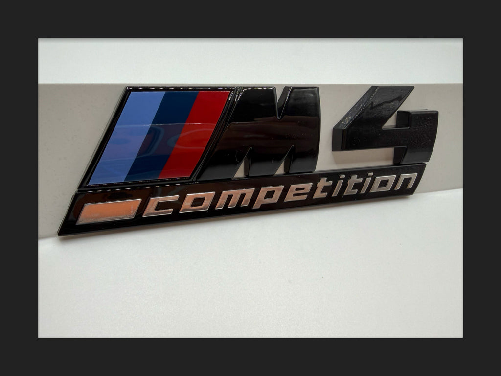 Gloss black M4 competition rear trunk logo emblem badge for BMW 4 Series M4