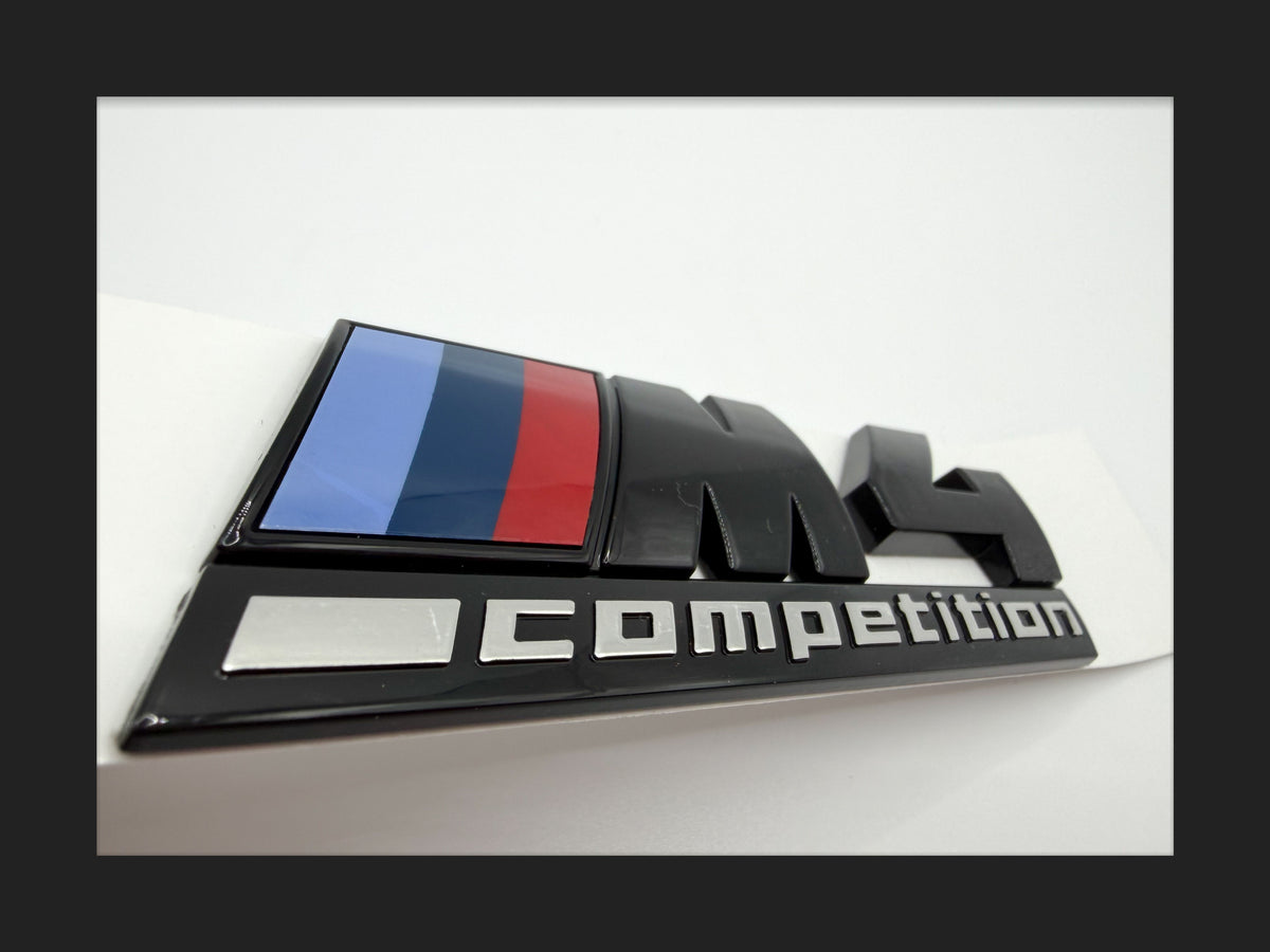 Gloss black M4 competition rear trunk logo emblem badge for BMW 4 Series M4
