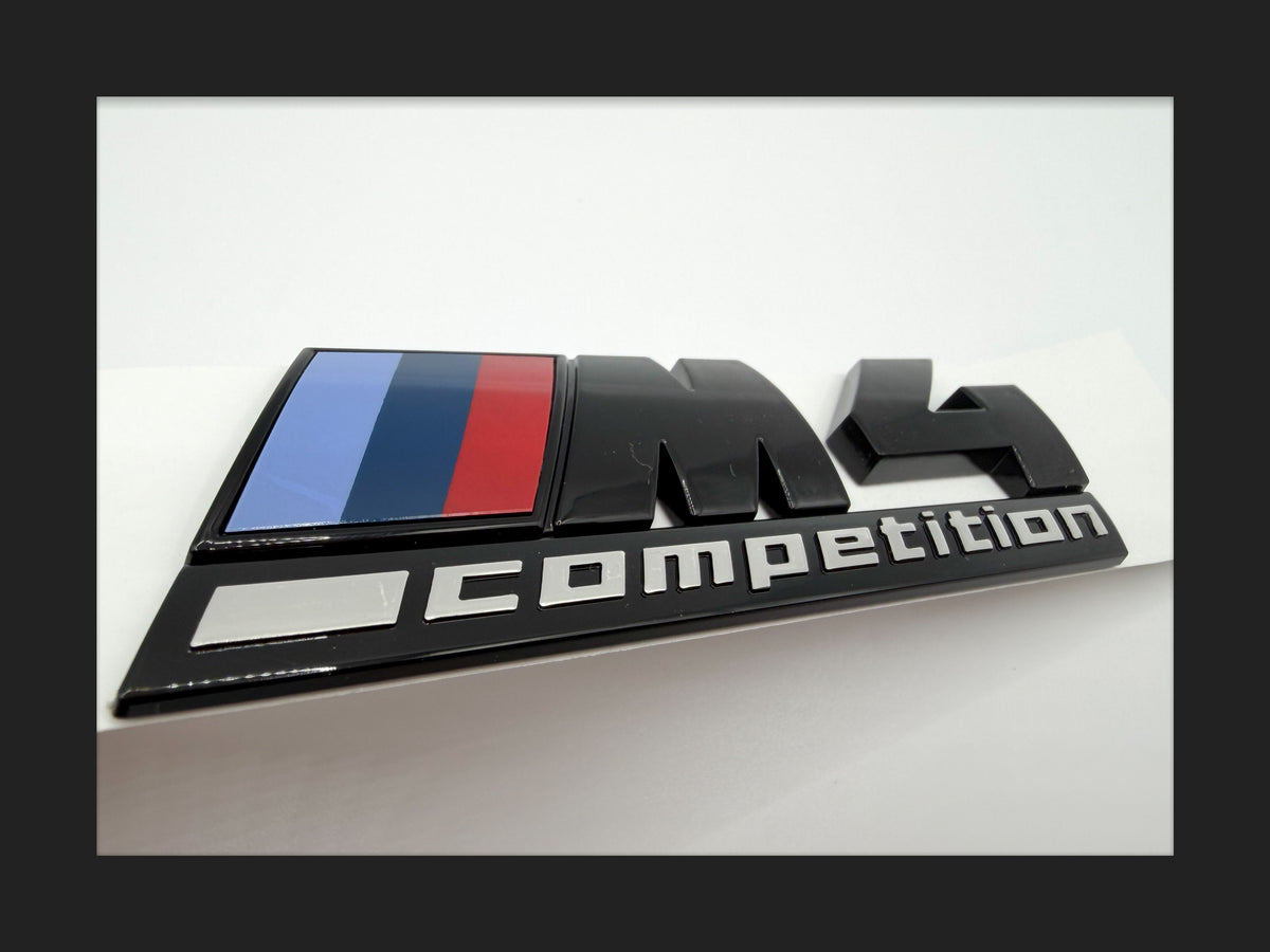 Gloss black M4 competition rear trunk logo emblem badge for BMW 4 Series M4