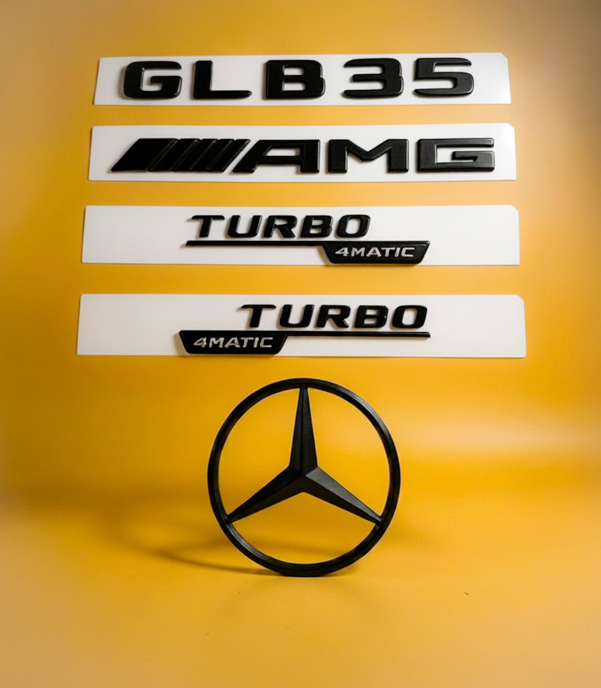Gloss black GLB35 amg Turbo 4matic star trunk emblem badge X247 series 2020-2026