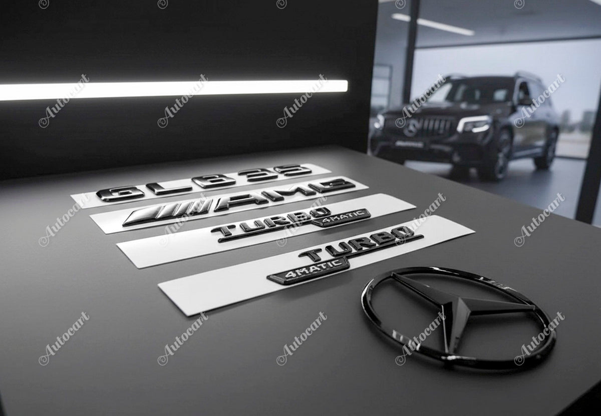 Gloss black GLB35 amg Turbo 4matic star trunk emblem badge X247 series 2020-2026