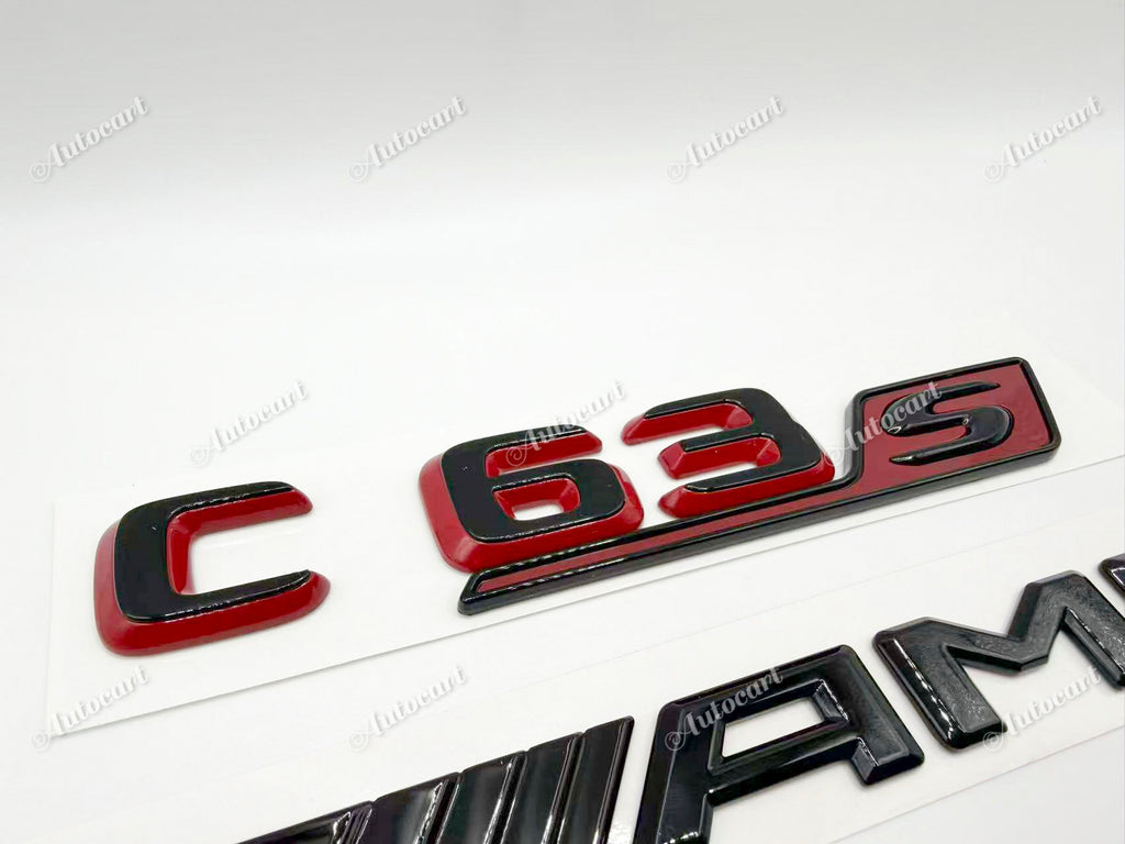 Gloss black C63S AMG Turbo Eperformance trunk emblem fender badge W206 2023-2026