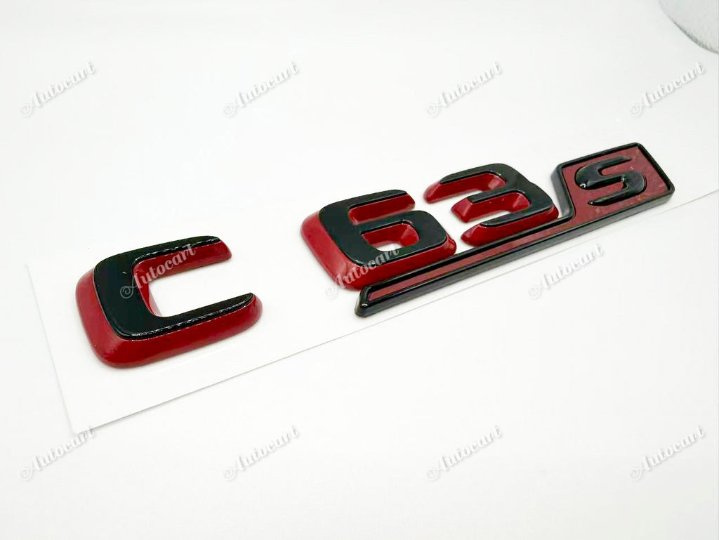 Gloss black C63S AMG Turbo Eperformance trunk emblem fender badge W206 2023-2026