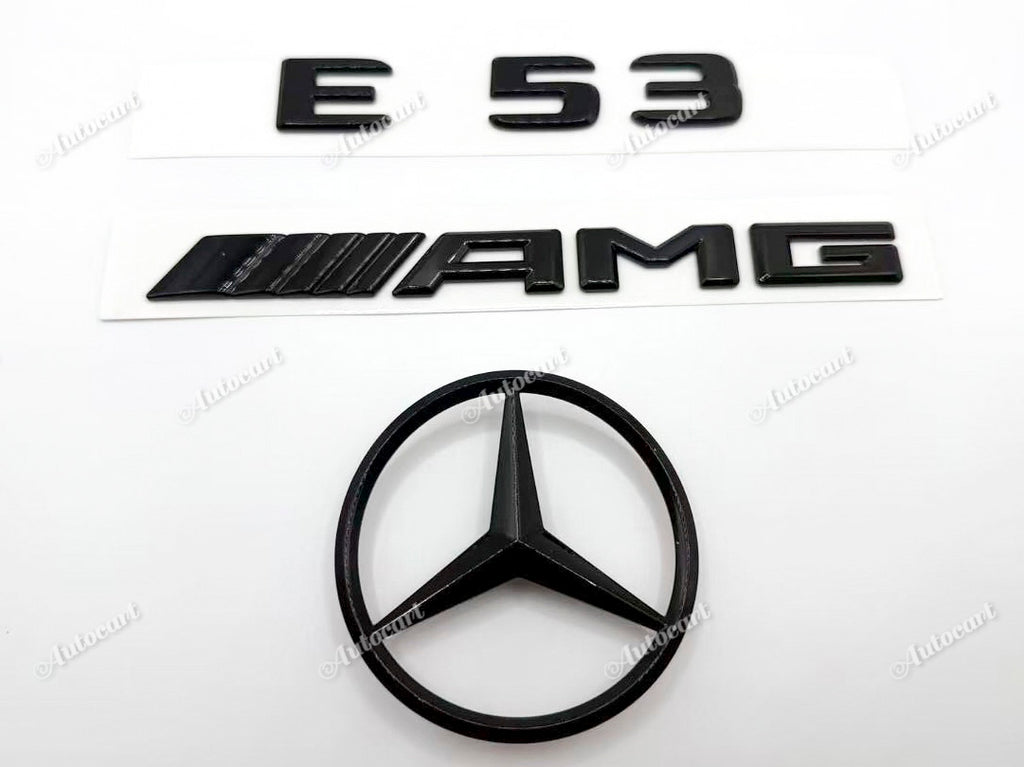 Gloss black E53 AMG rear star trunk emblem badge W214 Sedan 2023-2026