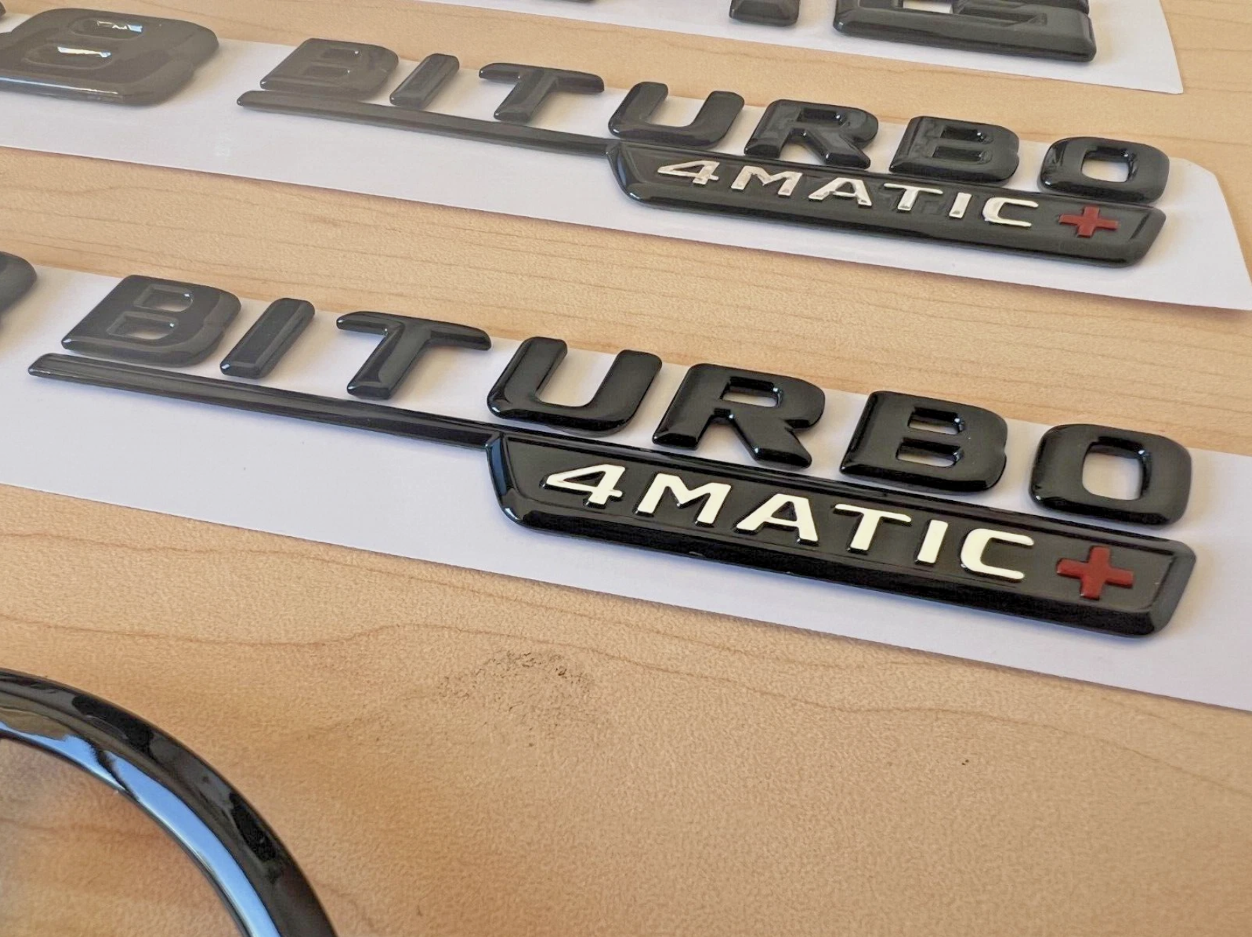 Gloss Black GLC63S AMG V8 BITURBO 4MATIC+ Star Trunk Emblem Badge X253 2015-2022