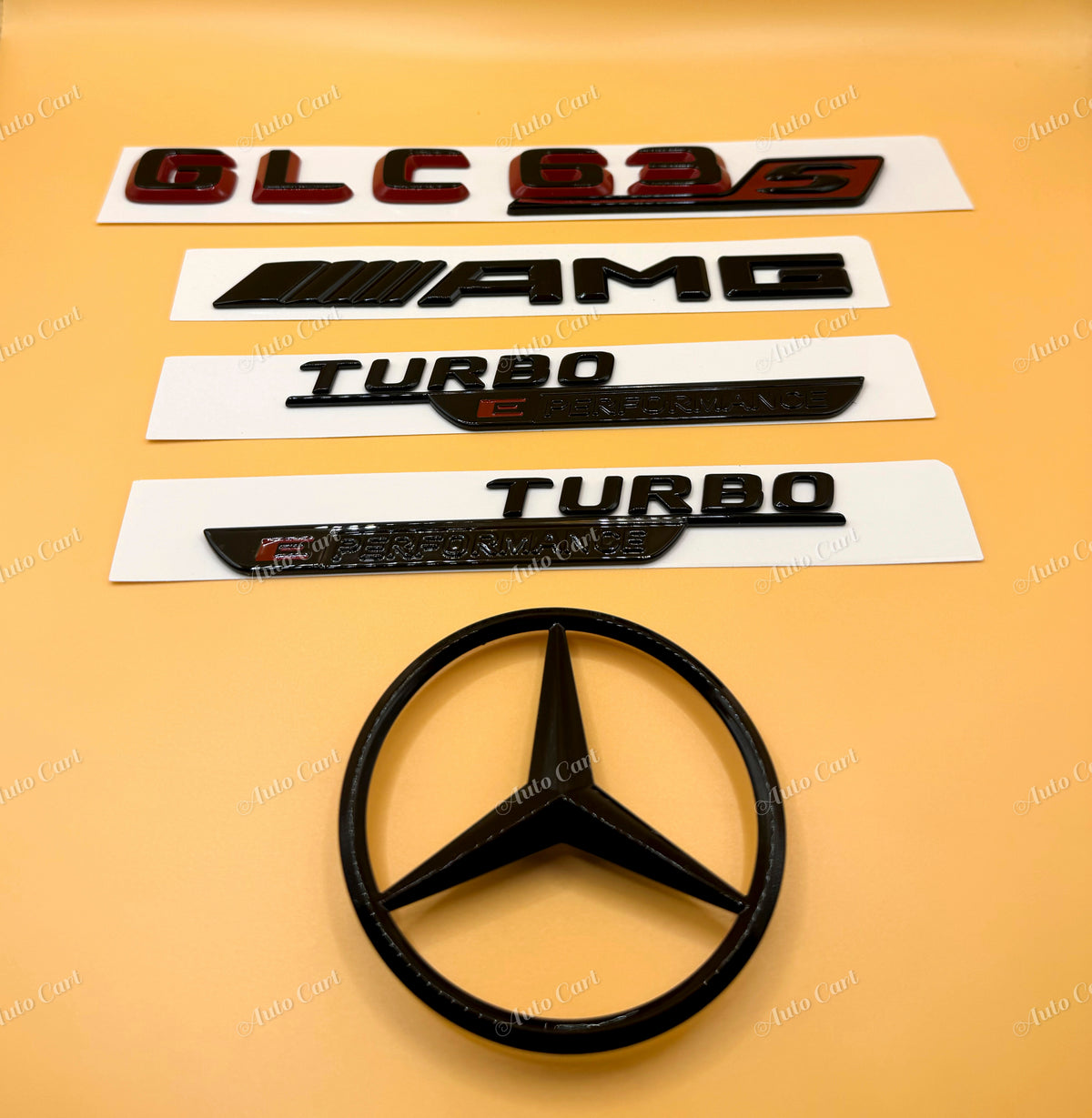 Gloss black GLC63S AMG Turbo Eperformance trunk emblem fender badge X254 2023-2026
