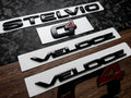 Gloss black Stelvio Q4 Veloce badge emblem for Alfa Romeo Stelvio Quadrifoglio