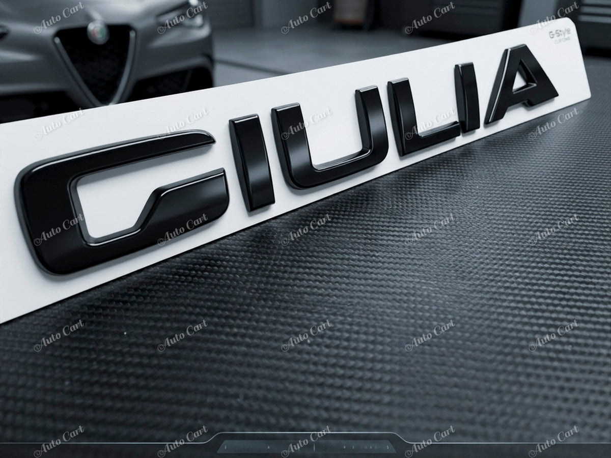Gloss black GIULIA VELOCE rear and fender badge emblem for Alfa Romeo giulia