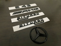 Gloss black E43 amg biturbo 4matic star trunk emblem badge W213 2016-2023
