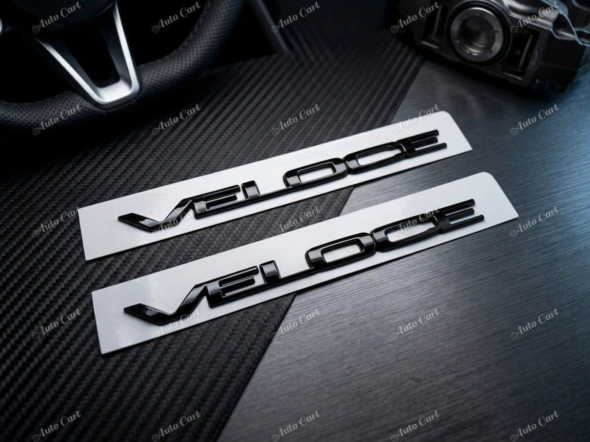 Gloss black GIULIA VELOCE rear and fender badge emblem for Alfa Romeo giulia