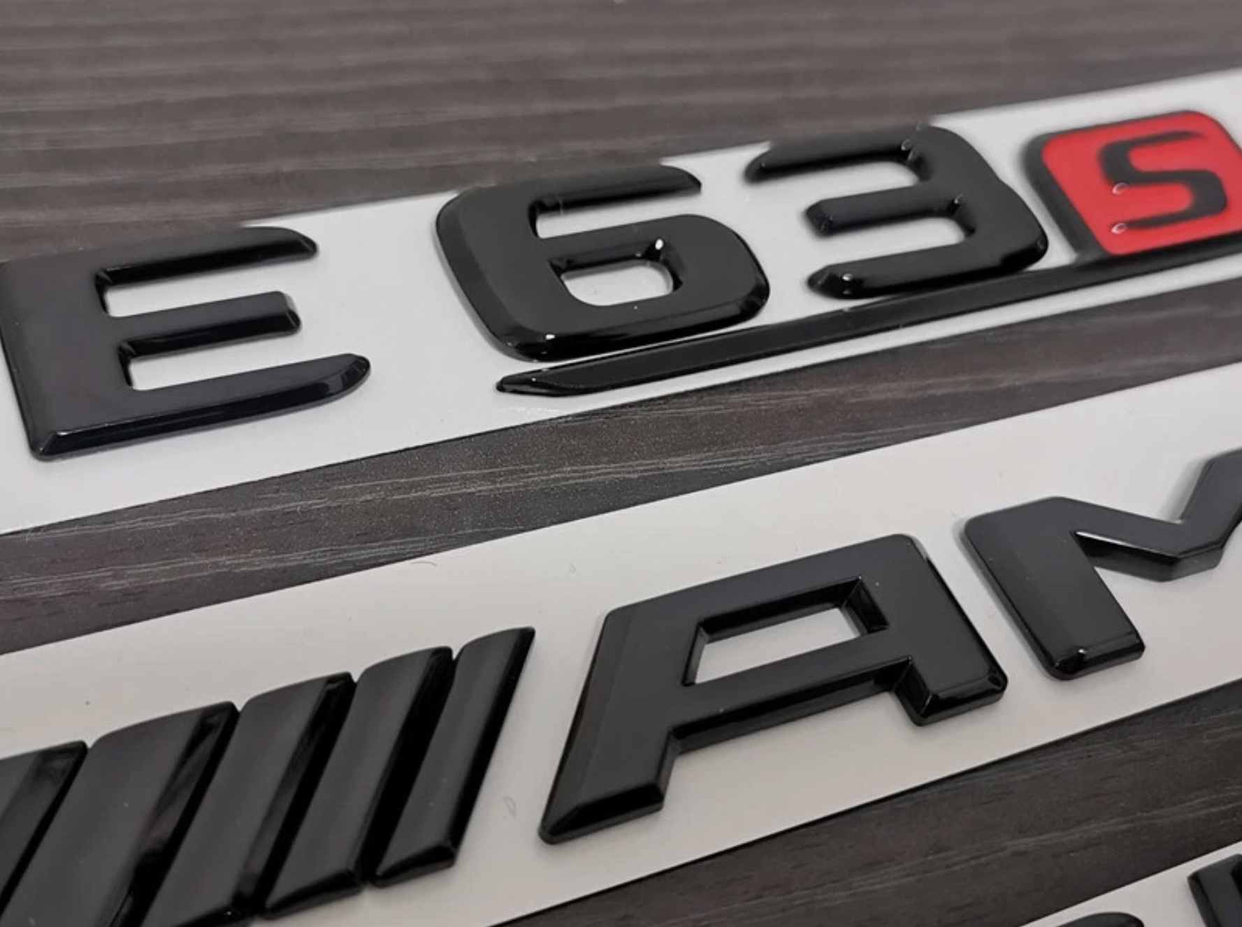 Gloss black E63S amg v8 biturbo 4matic+ star trunk emblem badge W213 series 2016-2023
