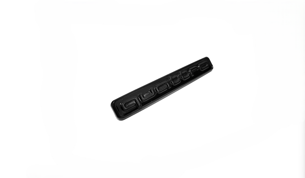 Gloss black Quattro logo badge emblem for Audi