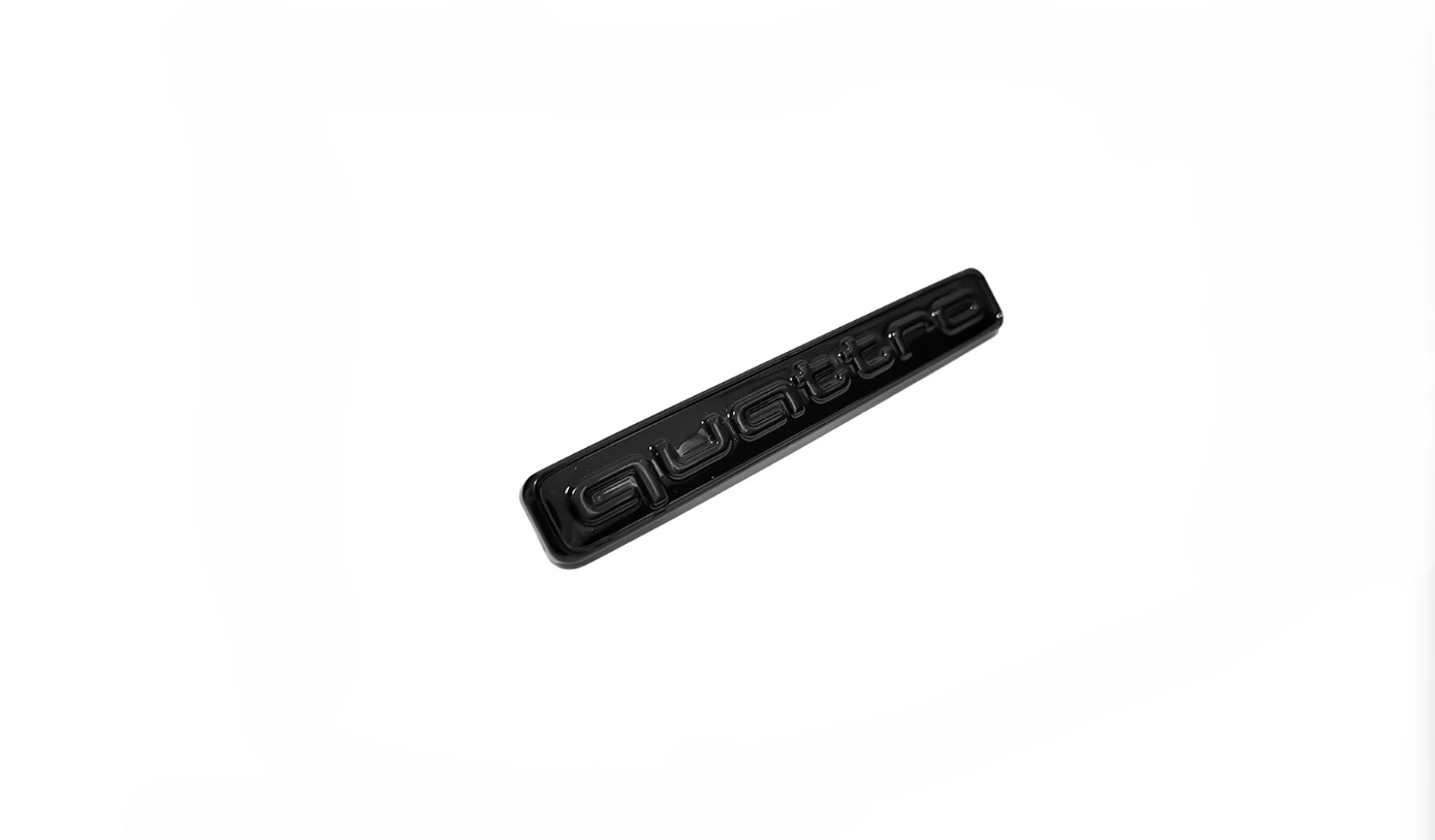 Gloss black Quattro logo badge emblem for Audi