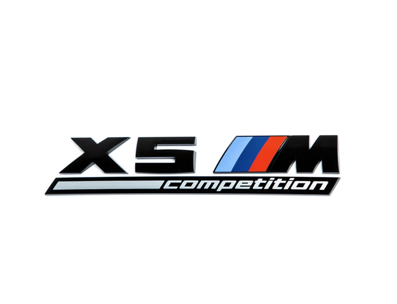 Gloss black X5M competition rear trunk logo emblem for BMW X5 X5M