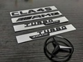 Matt Black CLA45 AMG TURBO 4MATIC Rear Star Emblem PACKAGE Badge C117 2013-2019