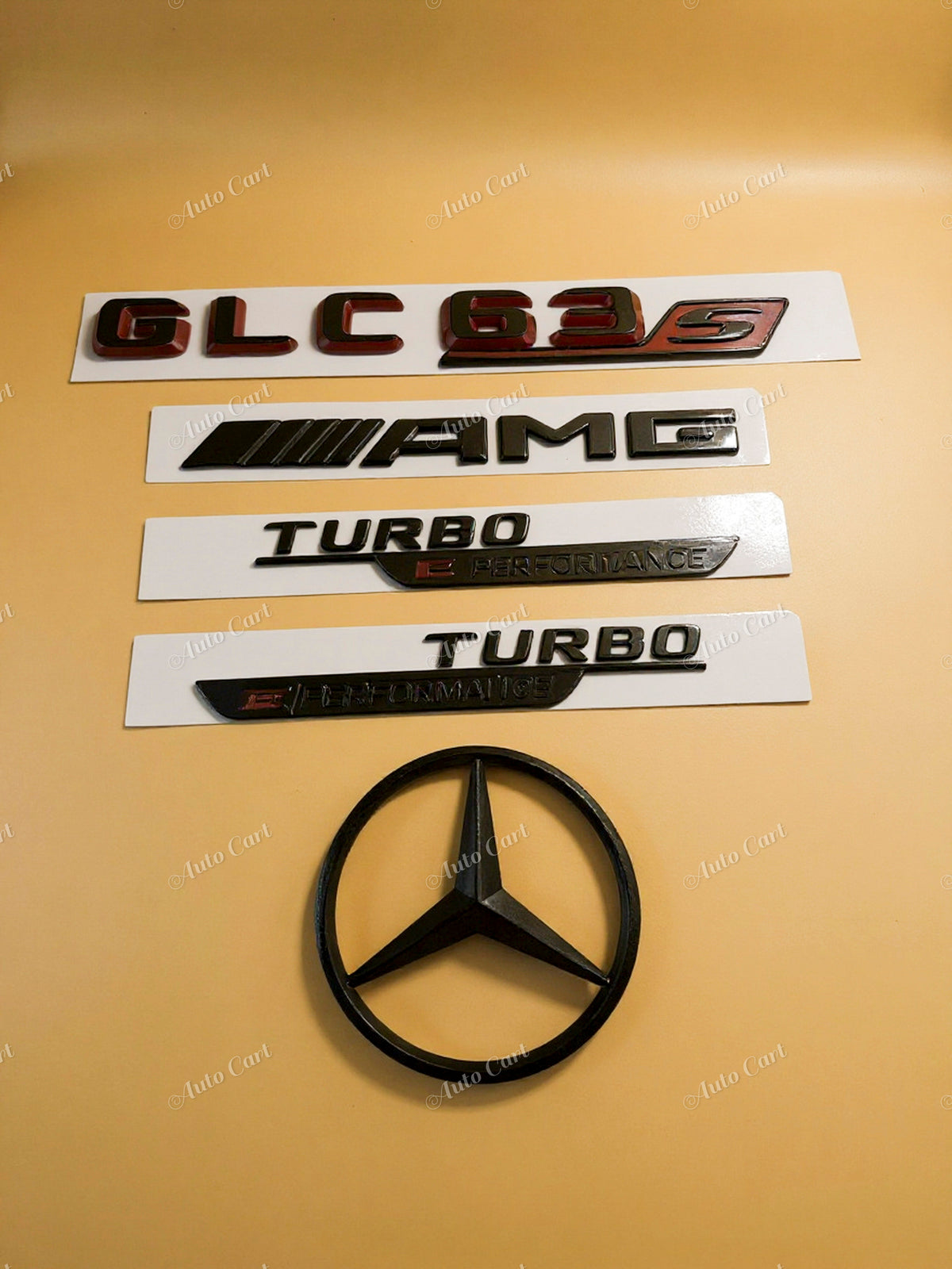 Gloss black GLC63S AMG Turbo Eperformance trunk emblem fender badge X254 2023-2026
