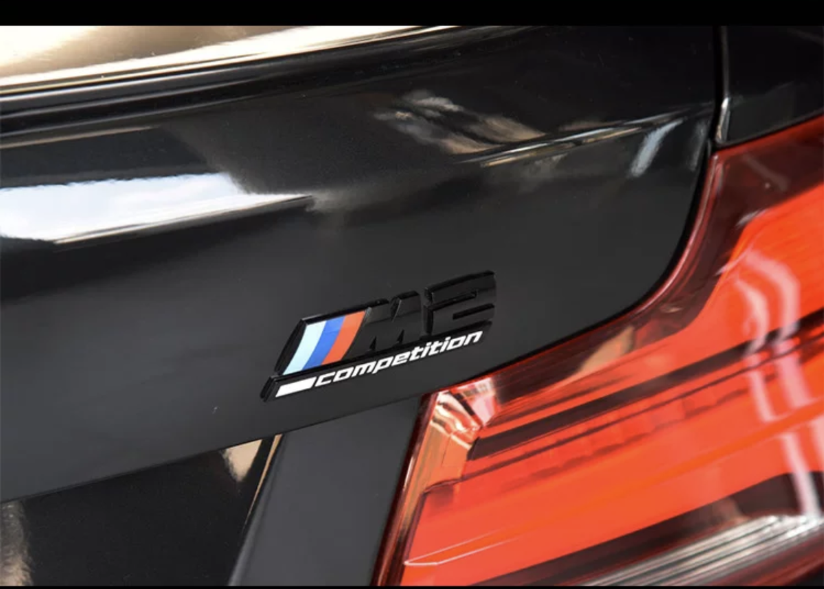 Gloss black M2 competition rear trunk logo emblem badge for BMW 2 Series M2