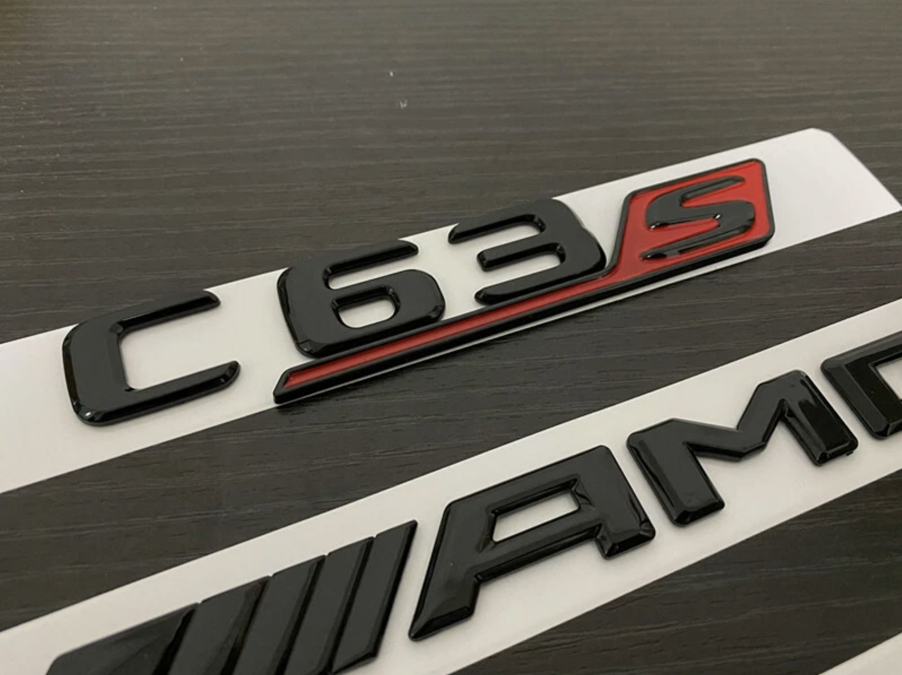 Gloss Black COUPE C63S AMG V8 BITURBO Star PACKAGE Trunk Emblem Badge C63 C205