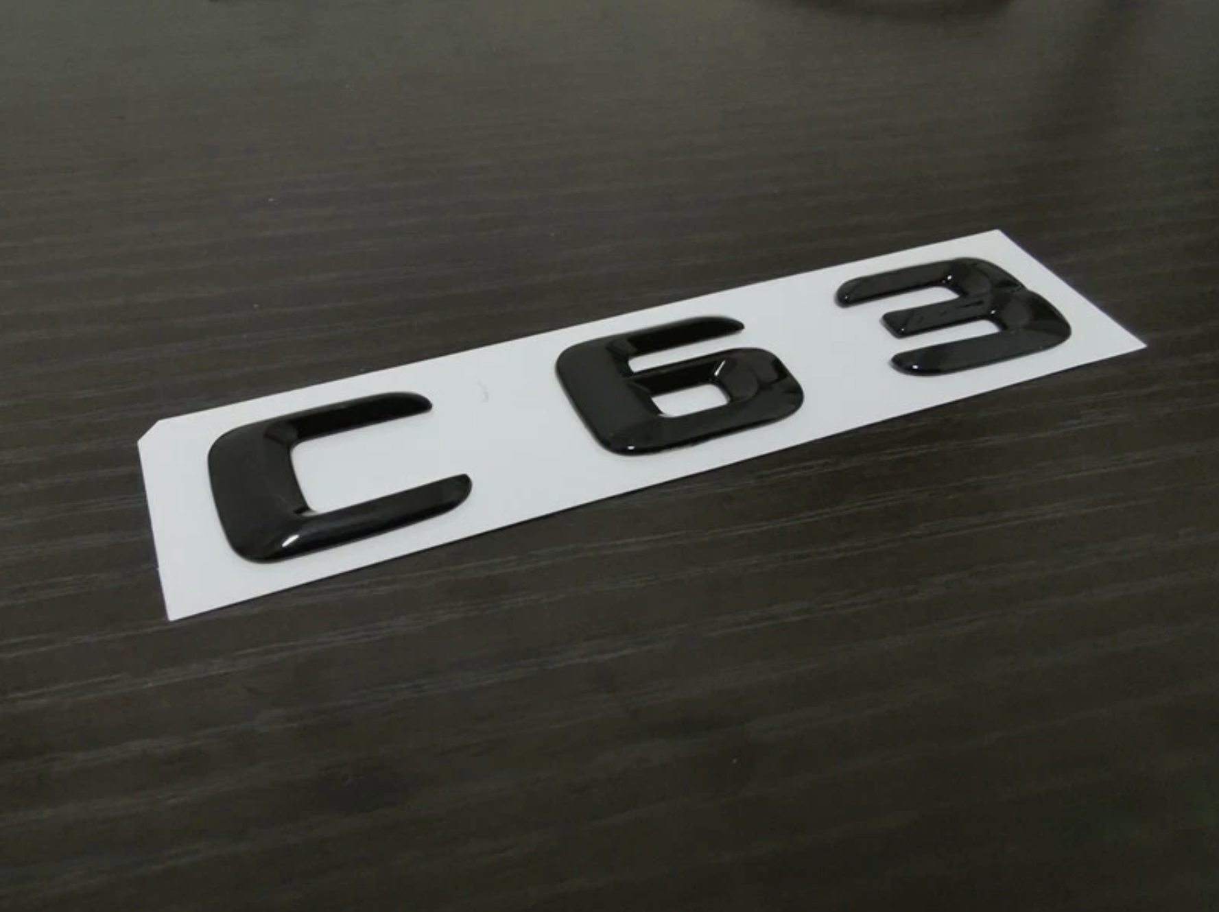 Gloss Black Red C63 AMG and Rear Star Side 6.3 AMG Emblem Badge For W204 507