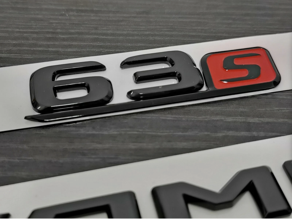Gloss Black GLE63S AMG V8 BITURBO Star PACKAGE Trunk Emblem Badge Sticker W166 2015-2019