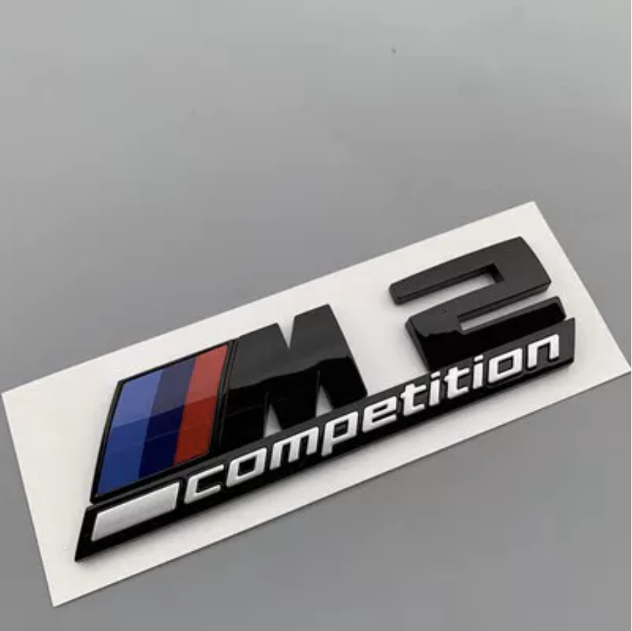 Gloss black M2 competition rear trunk logo emblem badge for BMW 2 Series M2