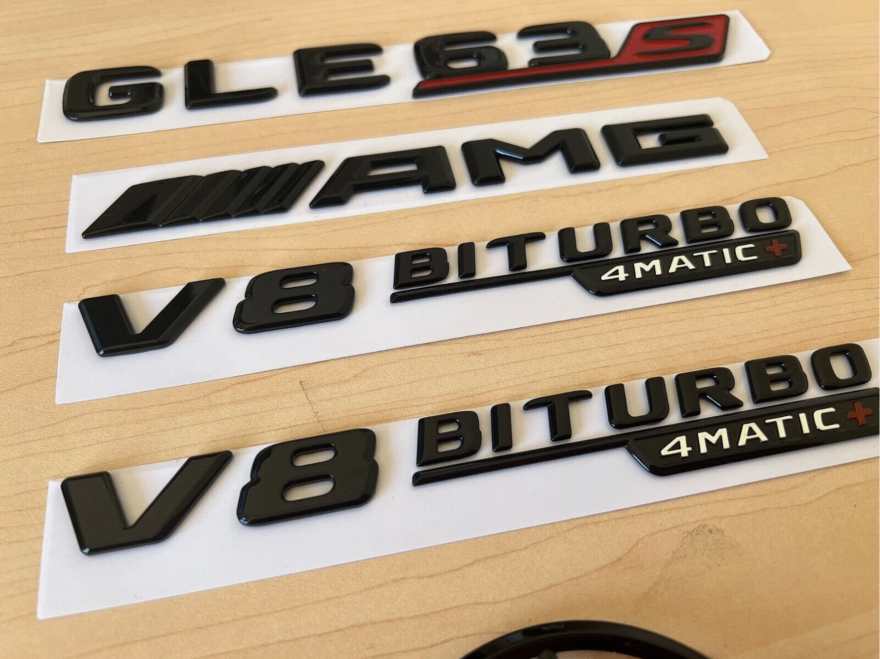 Gloss black gle63S amg v8 biturbo 4matic+ star trunk emblem badge V167 series 19-23