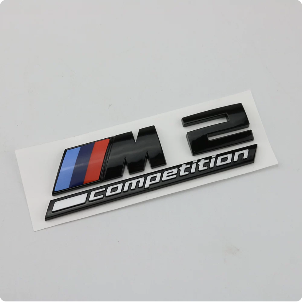 Gloss black M2 competition rear trunk logo emblem badge for BMW 2 Series M2