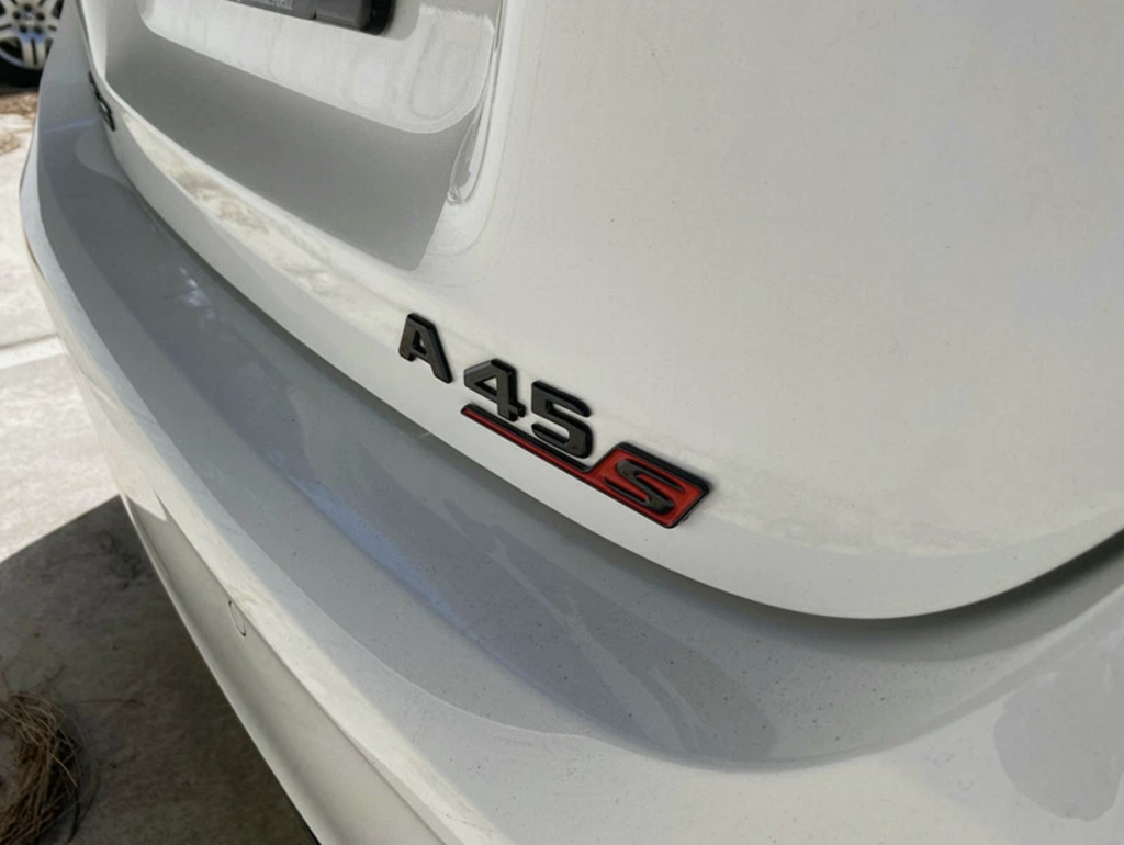 Gloss black A45S amg Turbo 4matic+ star trunk emblem badge W177 series 2019-2026 hatch