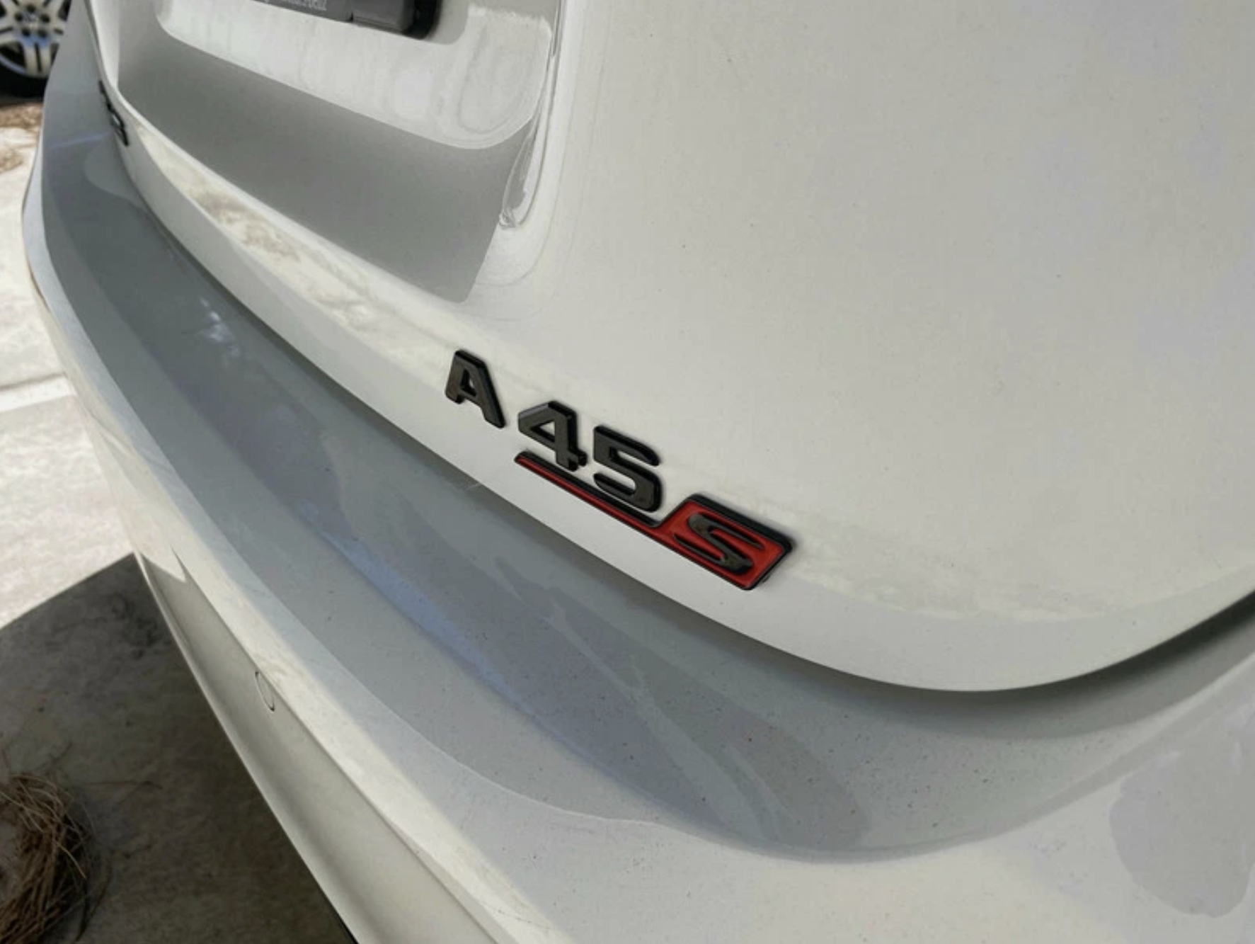 Gloss black A45S amg Turbo 4matic+ star trunk emblem badge W177 series 2019-2026 hatch