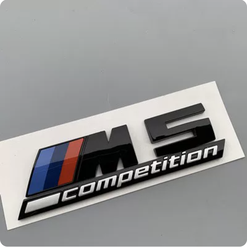 Gloss black M5 competition rear trunk logo emblem for BMW 5 Series M5