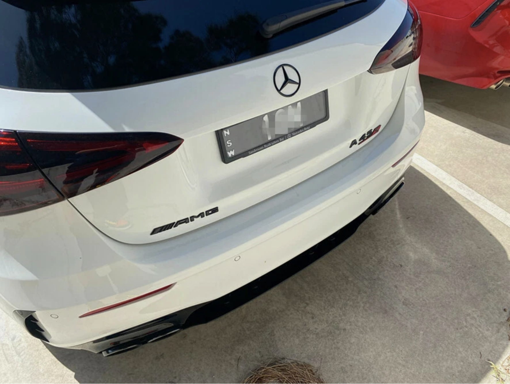 Gloss black A45S amg Turbo 4matic+ star trunk emblem badge W177 series 2019-2026 hatch