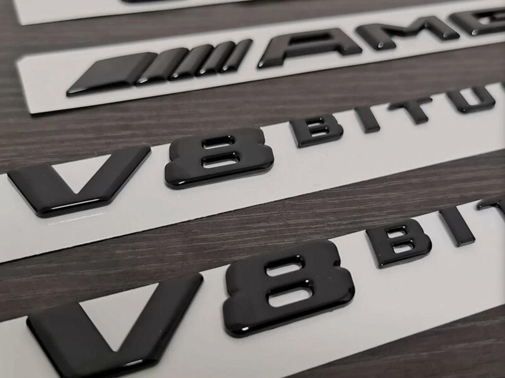 Gloss Black GLE63S AMG V8 BITURBO Star PACKAGE Trunk Emblem Badge Sticker W166 2015-2019