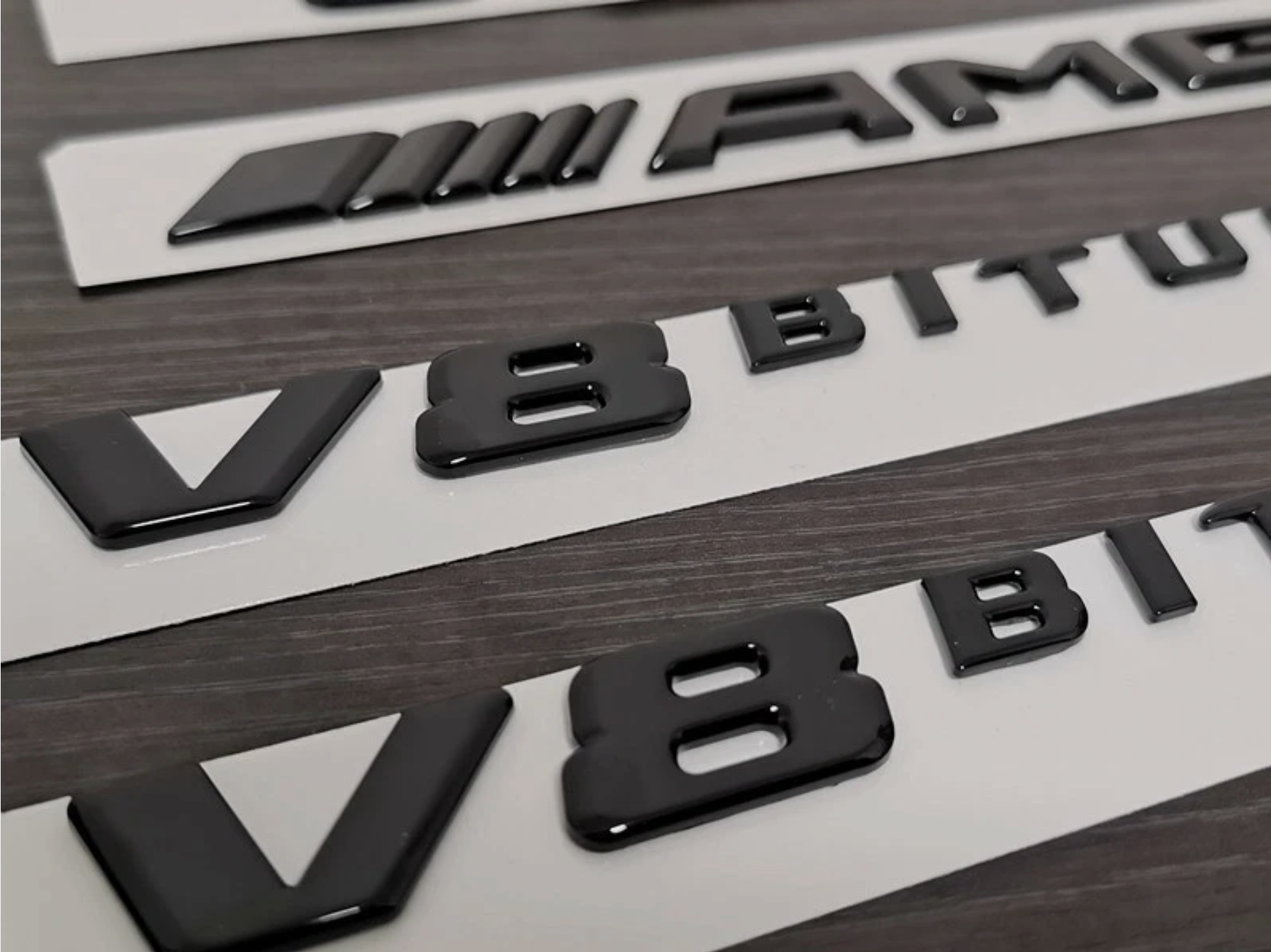 Gloss Black C63S AMG V8 BITURBO Star PACKAGE Trunk Emblem Badge C63 Sedan W205