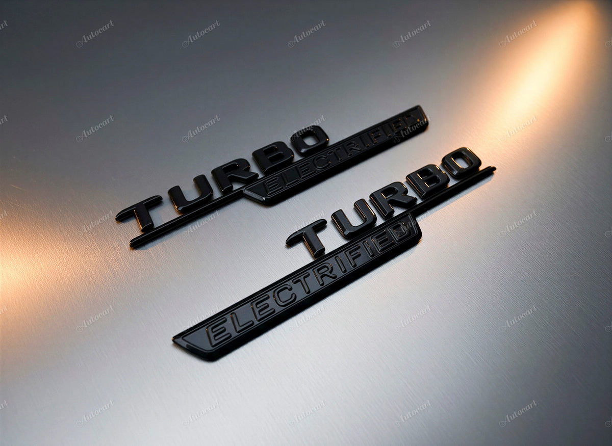 Gloss black C43 AMG Turbo Electrified star trunk emblem badge for W206 2023-2026