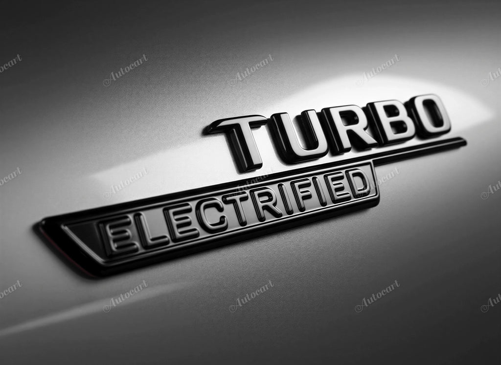Gloss black C43 AMG Turbo Electrified star trunk emblem badge for W206 2023-2026