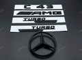 Gloss black C43 AMG Turbo Electrified star trunk emblem badge for W206 2023-2026