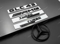 Gloss black GLC43 AMG Turbo ELECTRIFIED trunk emblem badge for X254 2024-2026